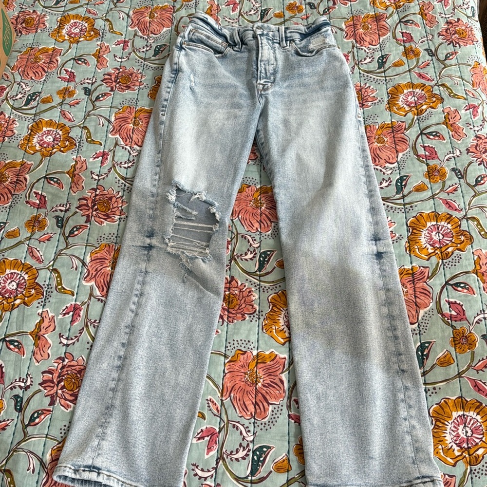 Good American Good Legs Straight Jeans in Indigo Size 4/27